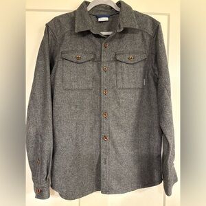 Men’s Columbia Shacket Confetti Wool Blend Button Shirt Jacket - Size M